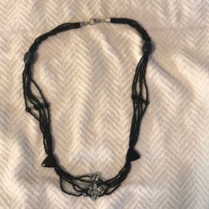 Beaded black necklace